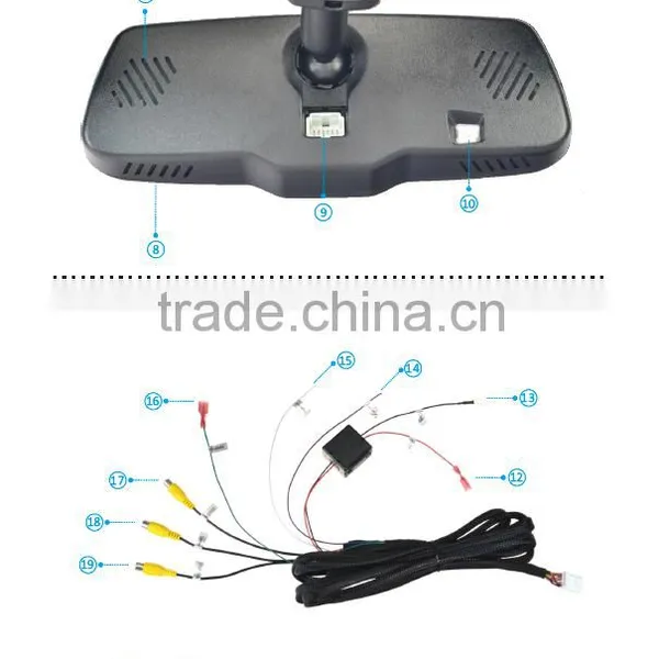 7.3 Inch Mirror-link Rearview Mirror With Back-up Camera Display photo-5