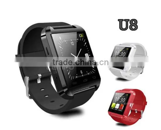 U8 Wrist Smart Watch Mobile Phone With Bluetooth 3 Color on Stock Wholesales Promotion Bracelets (U8)