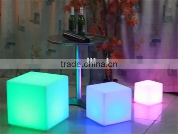 Plastic Rechargeable Led Cube Furniture Sale Factory Selling Cube Chairs For Kids photo-2