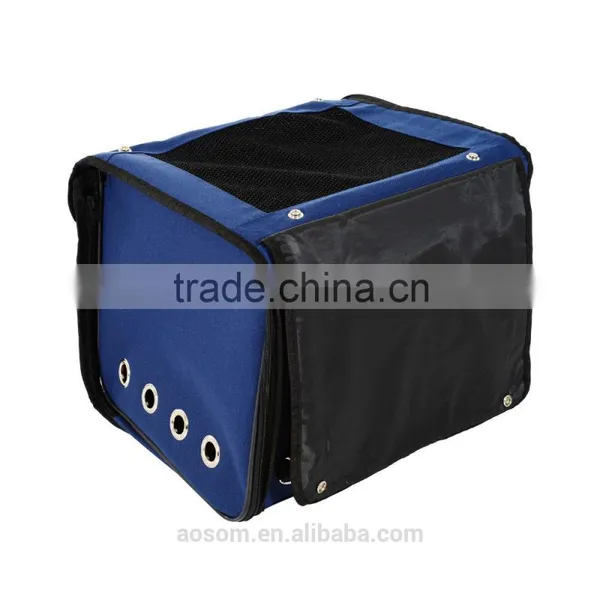 Pawhut Collapsible Folding Soft Portable Pet Crate Carrier - Dark Blue photo-2
