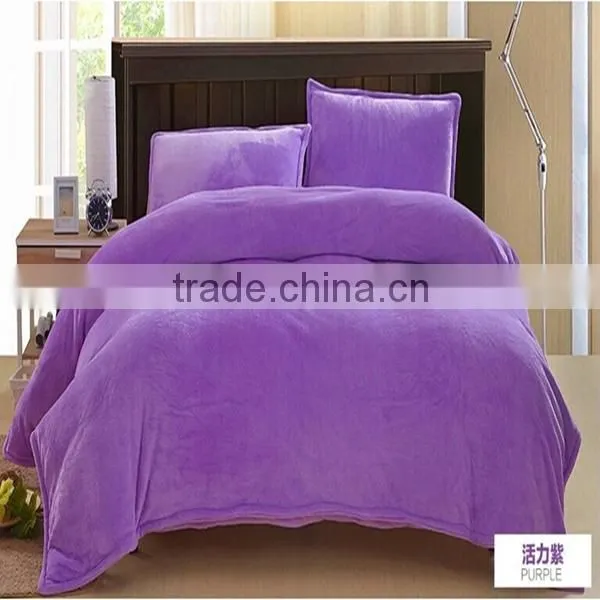 Luxury and Elegant Solid Color Printed Flannel Fleece Throw Blanket photo-4