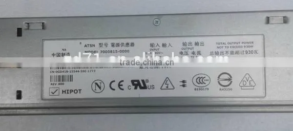 GD418 0GD418 CN-0GD418 7000815-0000 930W Power Supply for PowerEdge 2800