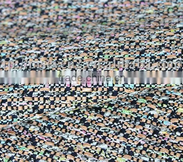Houndstooth Polyester Viscose Wool Fabric, 100% Wool Tweed Fabric for Formal Wear photo-6