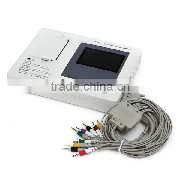 5-inch New Digital Portable 3 Channel ECG/ EKG Machine on Sale photo-2
