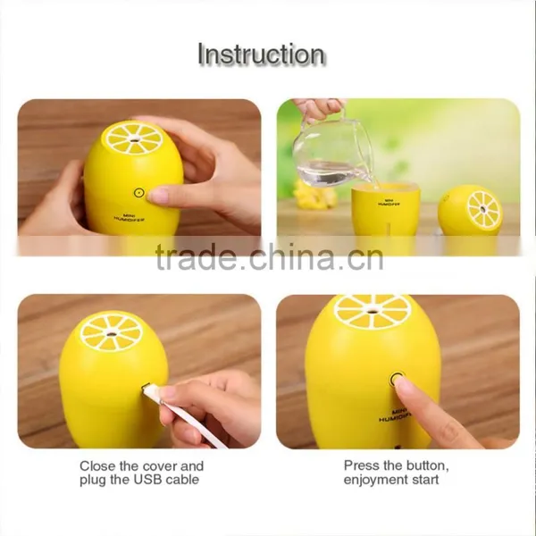 Mini Night-light Lemon Fruit Humidifier Portable USB Air Humidifier For Home And Car photo-3