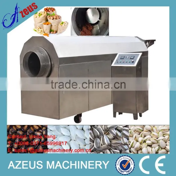High Efficiency Continuous Working Peanut / Sunflower Seeds / Sesame Seed Roasting Machine