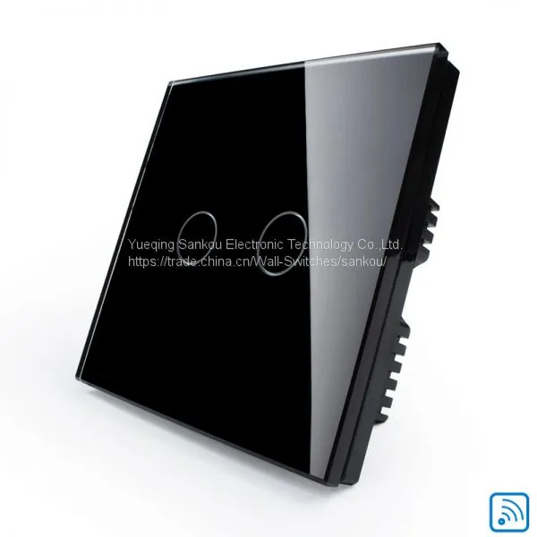 UK RF 433.92MHz315MHz 2gang Touch Switch With Remote Controller photo-3