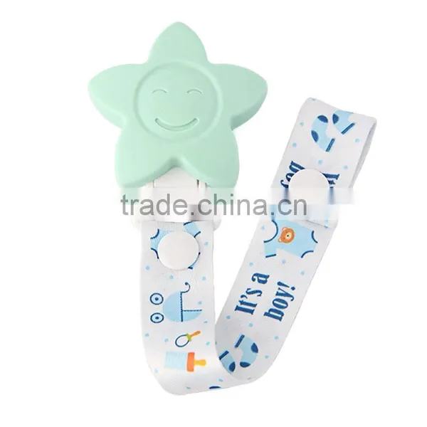 2017 Latest Design Fashion Colorful Baby Silicone Flower Pacifier Chain photo-2