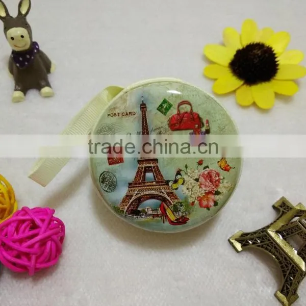 Fashion Paris Style Popular Round Zipper Tin Box Zipper Coin Purse photo-6