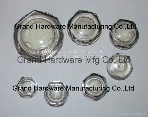 Polycarbonate Oil Sight Glass,BSP G Thread,Metric Thread Plastic Oil Levels photo-3
