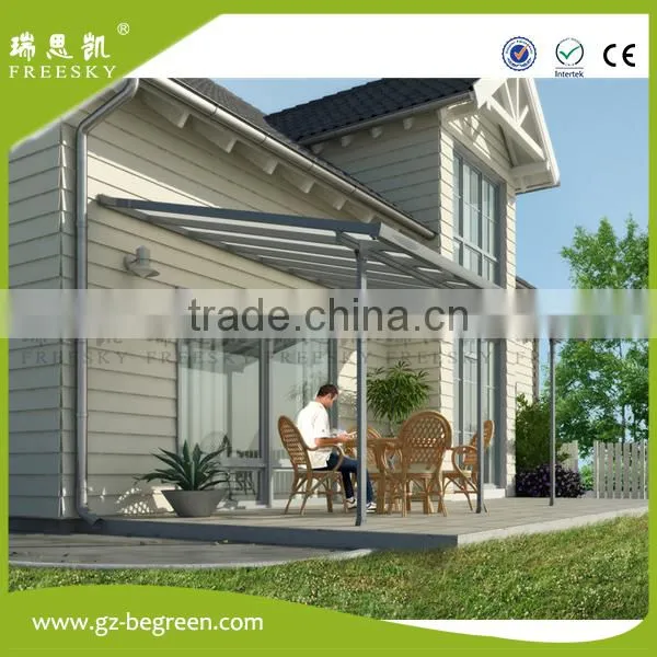 Outdoor Easy Fixed Solid Polycarbonate Gazebo Shed for Balcony Terrace photo-4