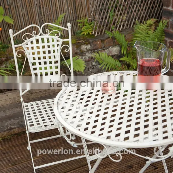 Fabulous Steel 2 Folding Chair 70cm Round Bistro Set Outdoor Furniture photo-5