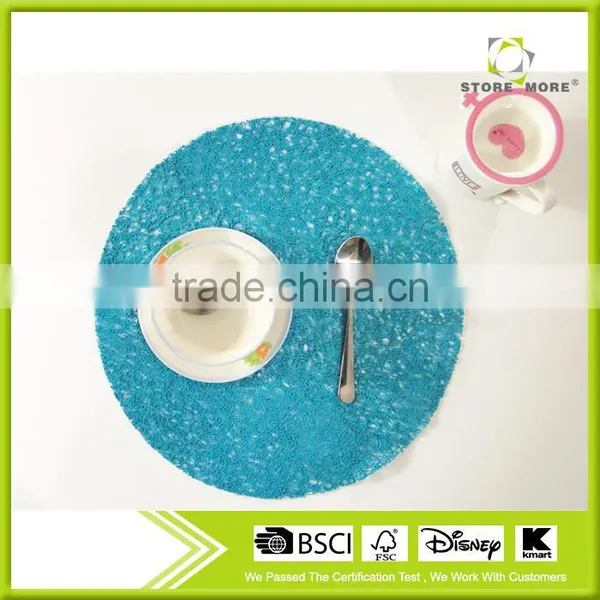 Round PVC Woven, Indoor/Outdoor Placemat, Set of 12, Many Colors photo-6