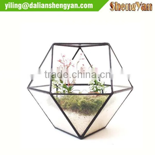 Large Glass Geometric Terrarium Container Wholesale photo-2