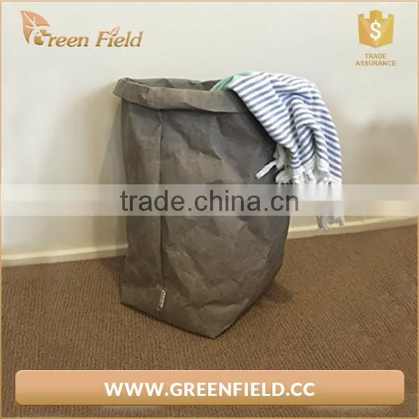Washable Kraft Paper Kis Bedroom Toy Storage Bag, Custom Water Resistant Paper Toy Storage Bag photo-4
