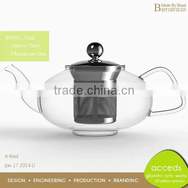 Factory Newest Pyrex Microwavable Thermo Glass Teapot Cup photo-5