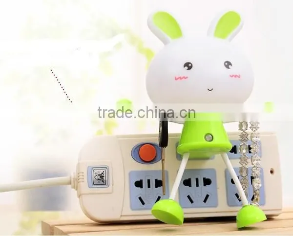 Plug Cartoon Animal Rabbit Led Motion Sensor Night Light photo-2