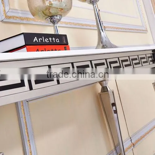 Long Size Frech Style Marble Console Table With Stainless Steel photo-4