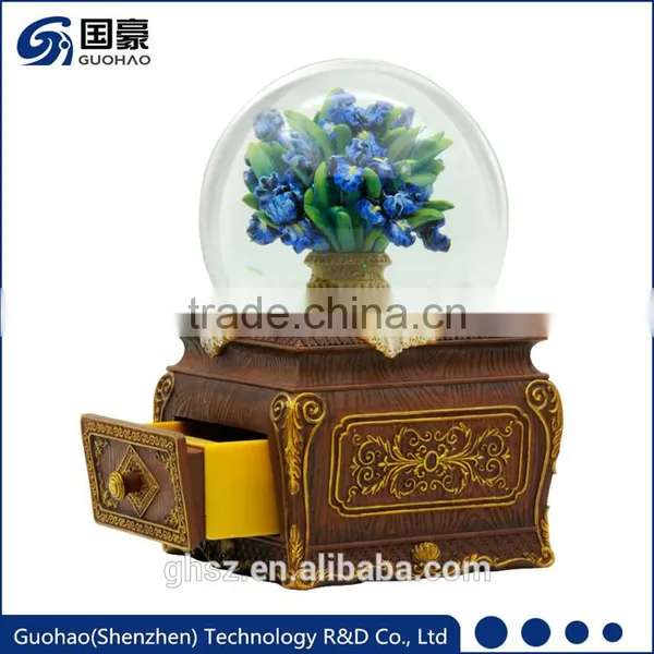 Flower Design Jewelry Box Unique Tulip Snow Globes photo-2