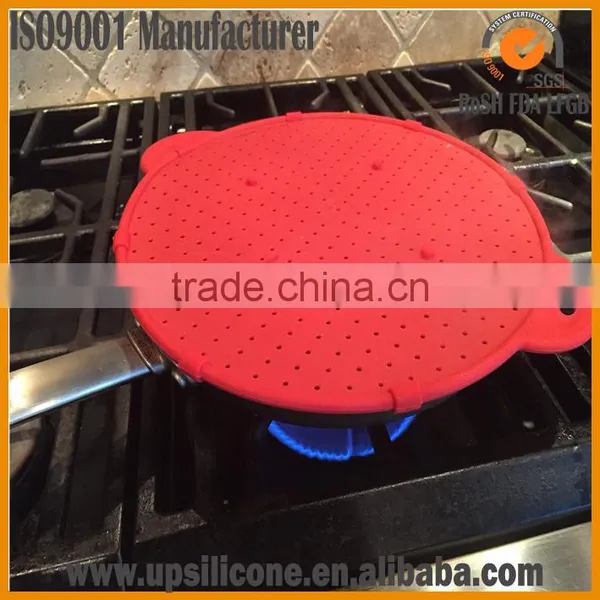 Food Grade Multi-fuction 3 in 1 Silione Cooking Splatter Guards/splatter Screen photo-3