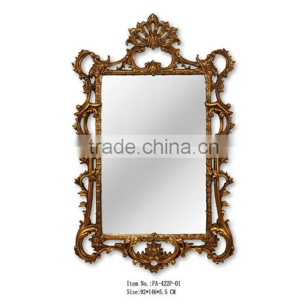 Gold Leaf Antique Marble Console Table For Home Decor Art photo-2