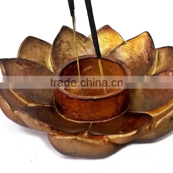 Buddha Lotus Incense Votive T-light Candle Holder Flower photo-4