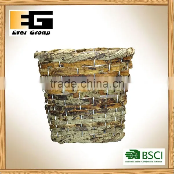 Innovation Natural Rattan Basket Planting Storage With Liner photo-2