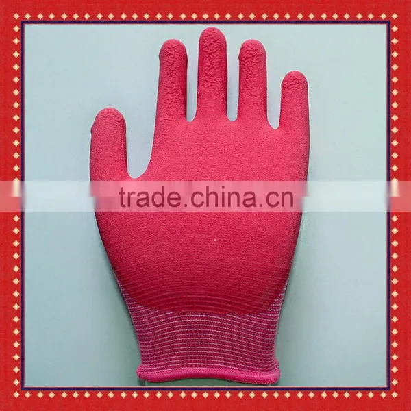 13Gauge Nyon Liner Softtextile Foam Latex Coated Gardening Gloves photo-3
