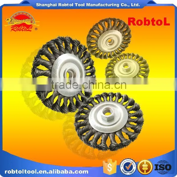 115MM Brush Wheel Twist Knot Crimped Bowl Disc Abrasive M14 Round Grinding Cheaning Brush photo-6