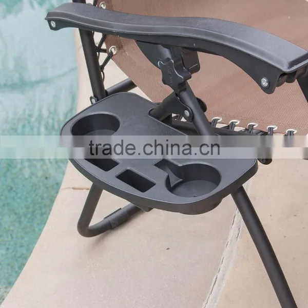 2 Pack Garden Pool Brown Folding Zero Gravity Lawn Chair photo-4