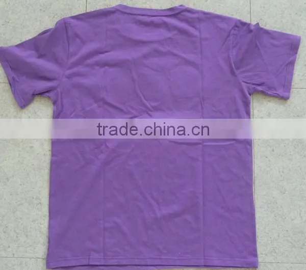 Custom Made Embroidery Patches Single Jersey Cotton Tee Shirts photo-3