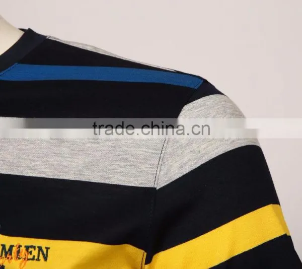 Mens Bulk Sale Plain Stripe Cotton t Shirt photo-4