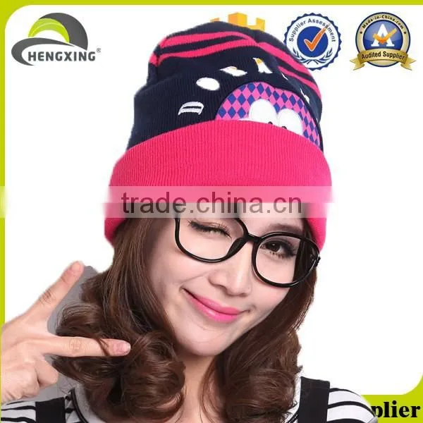 Custom Cartoon Embroidery Winter Beanie Hats photo-6