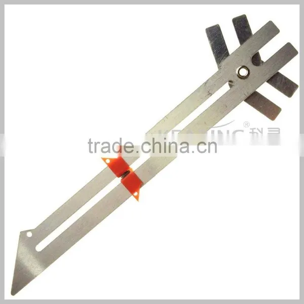 Kearing Brand, Metal Aluminum Slide Sewing Gauge, With Sliding Marker, Drow Scallops and Circles #5006A photo-6