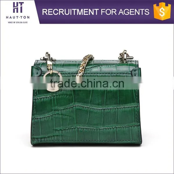Professional Women's Mini Hard Chain Messenger Bags High Quality Casual Ladies Genuine Split Cow Leather Sling Shoulder Bags photo-3