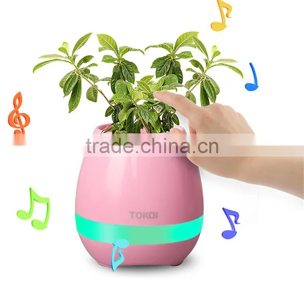 Touching Flower Singing Plant Interaction Bluetooth Speaker LED Smart Music Flowerpot photo-5