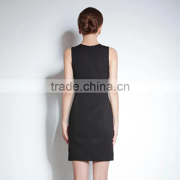 Maxnegio Guangzhou Clothing Manufacturer Vfemage With Gold Eyelet Ladies Casual Dress photo-6