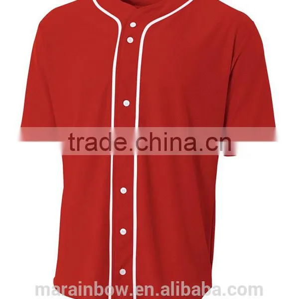Mens Short Sleeve Full Button Baseball Top Blank Mesh Baseball Jerseys Grey/Black Plain Polyester Dry Fit Baseball Jersey photo-5