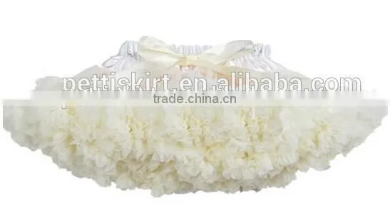 Pure Colors Fluffy Puffy Tutu Skirt Chiffon Bowknot Soft Baby Girl Mini Dress photo-3