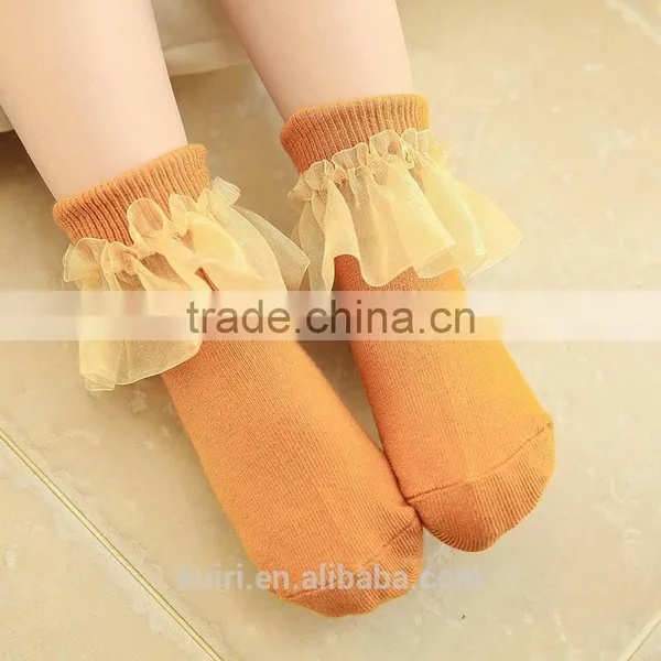 Baby Girl Socks Newborn Chiffon Kids Lace Socks Summer Girls Cute Solid Children's for Princess photo-5