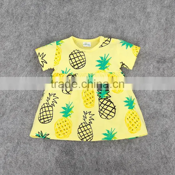 100% Cotton Summer Fruit Pattern Toddlers Dress Wholesale Baby Dress New Style photo-2