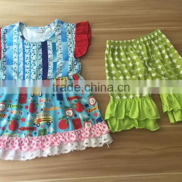 China Yiwu Kids Clothes Children Boutique Fall Clothing 2017 Back to School Outfit photo-5