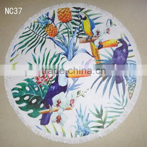 Palm Tree Shade Printed Round Beach Towel/jkr Muti Design Round Table Towel Shawl Yoga Mat Bath Towel Beach Towels/ Beach Towels photo-2