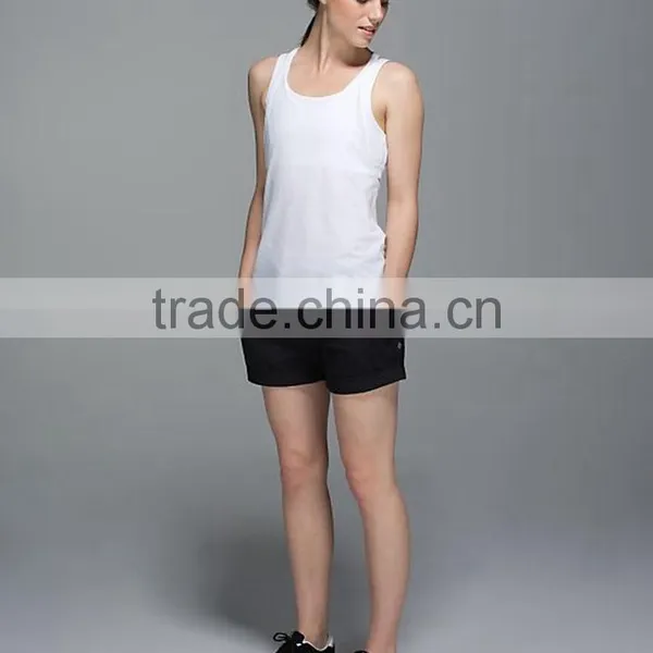 3 Colors Backless Tight Fit Shirt Women Gym Wear Yoga Stretch Ribbed Tank Top Custom photo-5