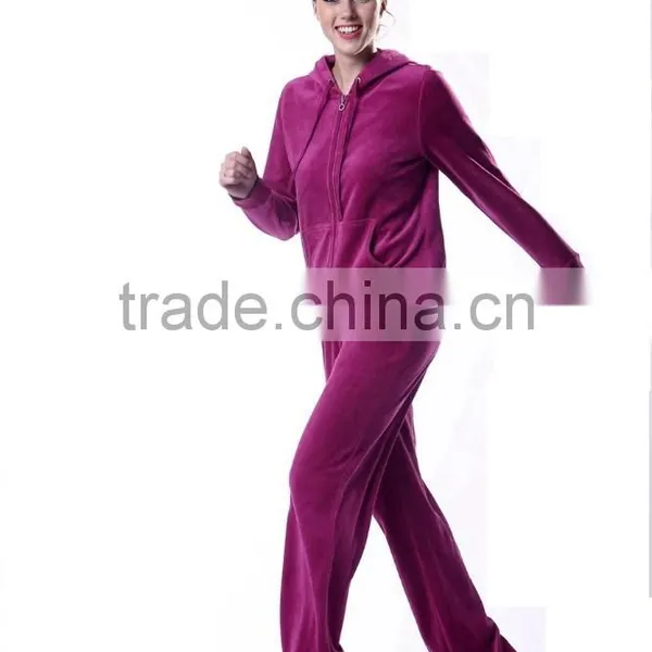 Women's Track Suit 2015 Jogging Track Suit Velour Set photo-2