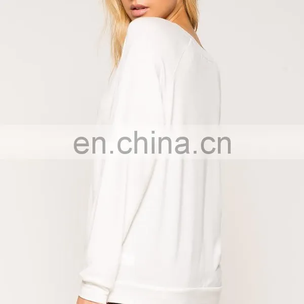 Wholesale Custom Lady Fashion Floral Printed Long Sleeve T-shirt photo-3