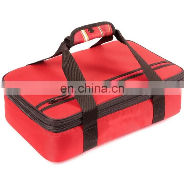 Red Foldable Polyester Universal Food Thermal Carrier photo-2