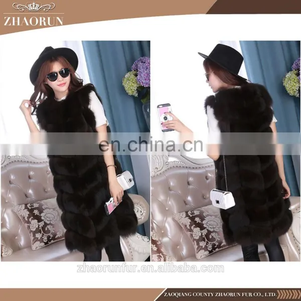 Plus Size Real Fox Fur Vest and Fur Coat With Multiple Color photo-6