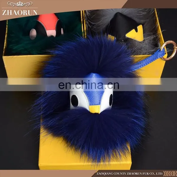 Buy Wholesale Direct From China Emoji Keychain Fox Fur Key Chain Colorful Fox Tail Pendant photo-3