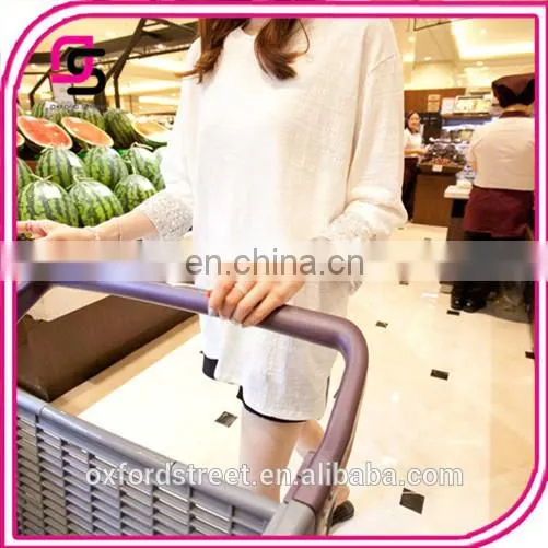 Korean Style Casual Short Long Sleeved Women's Primer Shirt Cotton Cotton Loose Seven Minutes photo-3